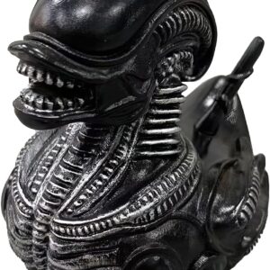Resin Alien Duck, Unique Gothic Gifts & Collectibles, Dark Resin Duck Rubber Novelty Ornament Decorative Duck Figurine for Desktop Home Office Halloween Decor (B)
