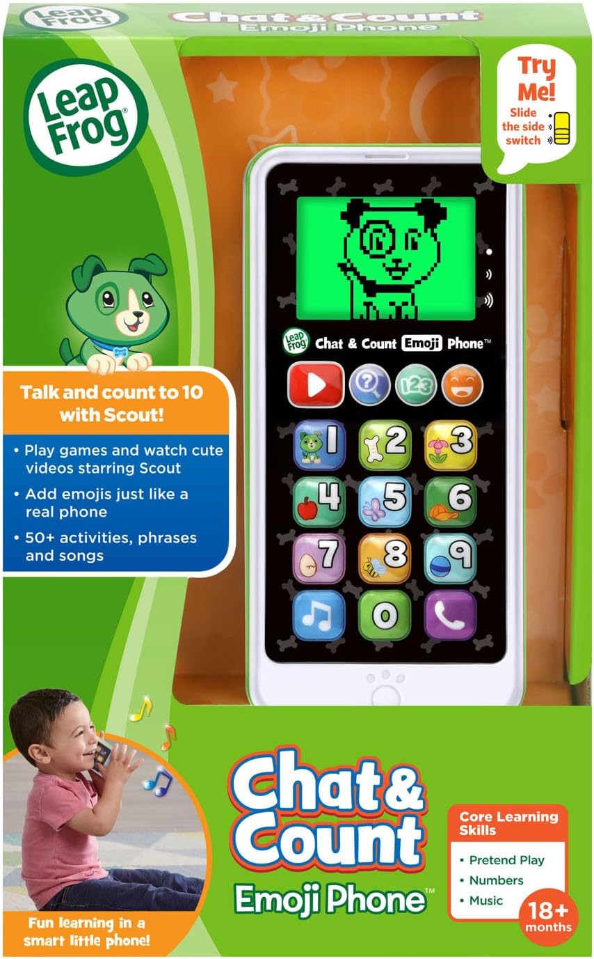 LeapFrog Chat and Count Emoji Phone, Green - Image 7