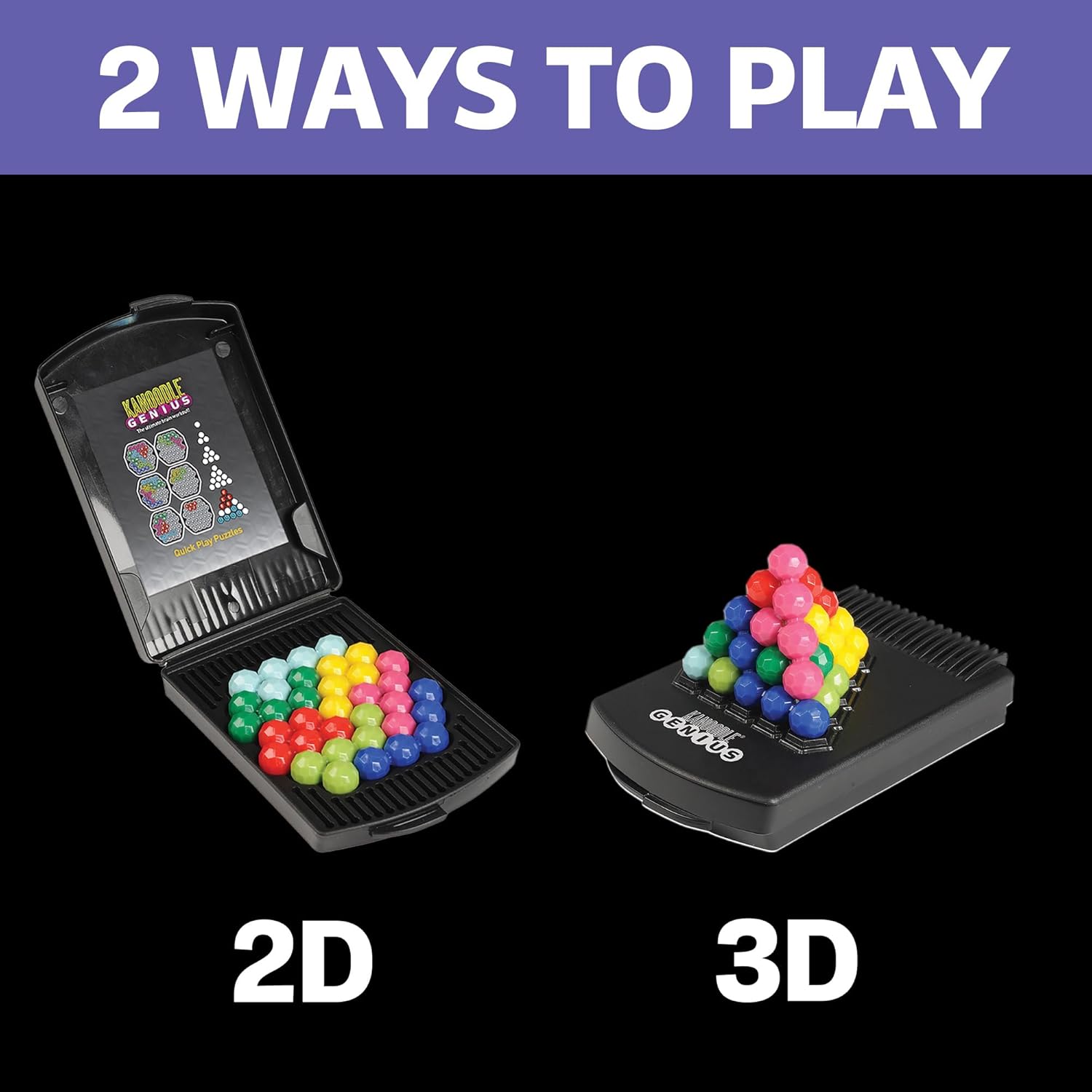 Educational Insights Kanoodle Genius - 3D Brain Teaser Puzzles for Kids, Spatial Puzzle Games for Adults, Teens and Kids, Problem Solving Toys and Logic Puzzles, Single Player Games - Image 3
