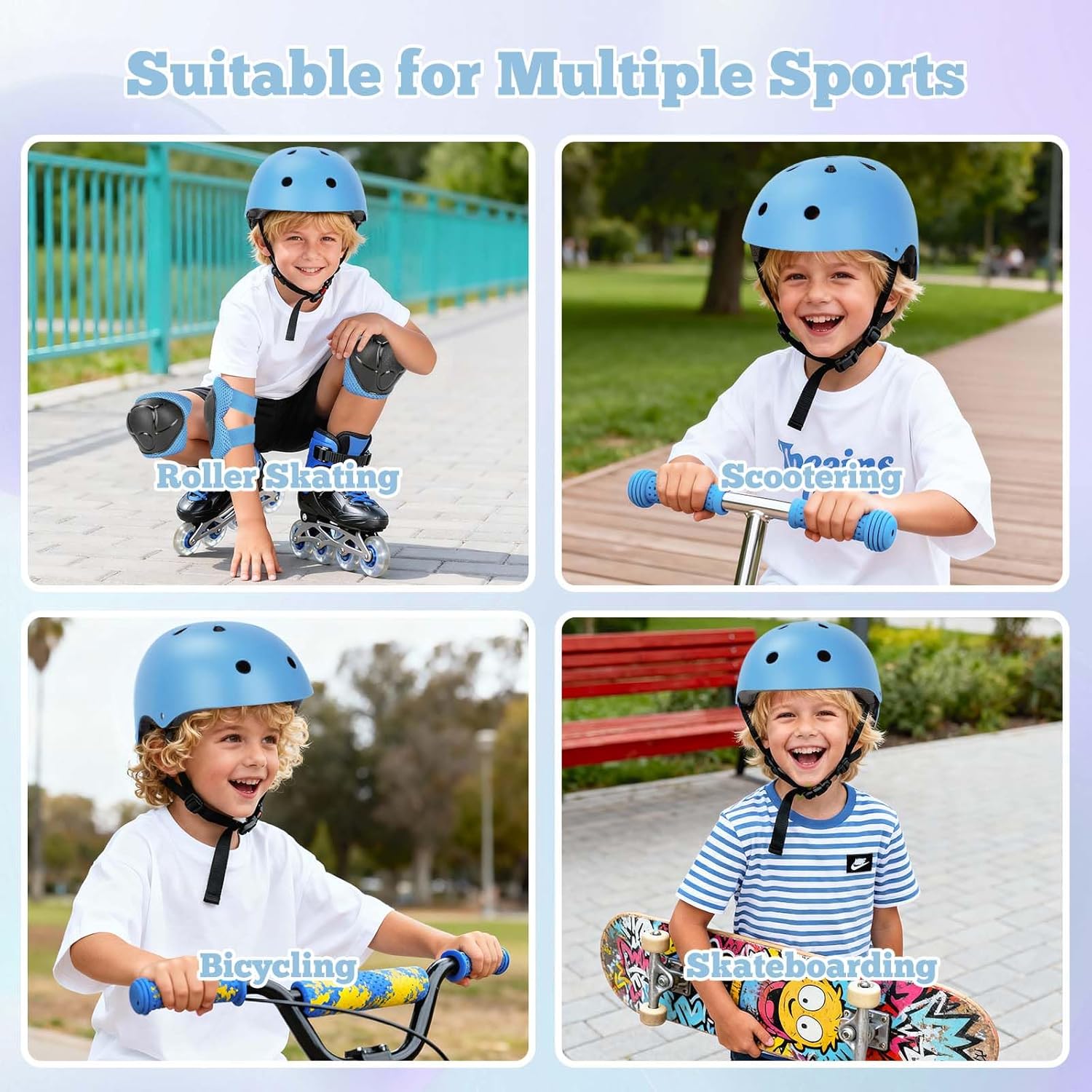 Kids Bike Helmet,Adjustableoddler Skateboard Helmets for 3-5-8-14 Years Kids Girls Boys Youth Bicycle Helmet for Scooter Balance Bike Rollerskating Skateboard - Image 7