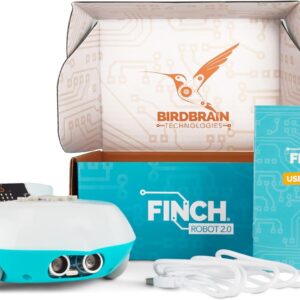 BirdBrain Finch Robot 2.0 with Microbit – STEM Coding Robot Toy for Kids & Adults – Learn Python & 8 Coding Languages – Programmable Robotics Kit – Remote Control & App Controlled | Ages 5-16