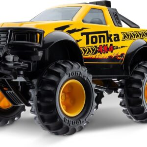 Tonka Steel Classics 4×4 Pickup Truck – Made with Steel & Sturdy Plastic, Yellow Toy Construction Truck, Boys and Girls, Kids, Toddlers, Ages 3+