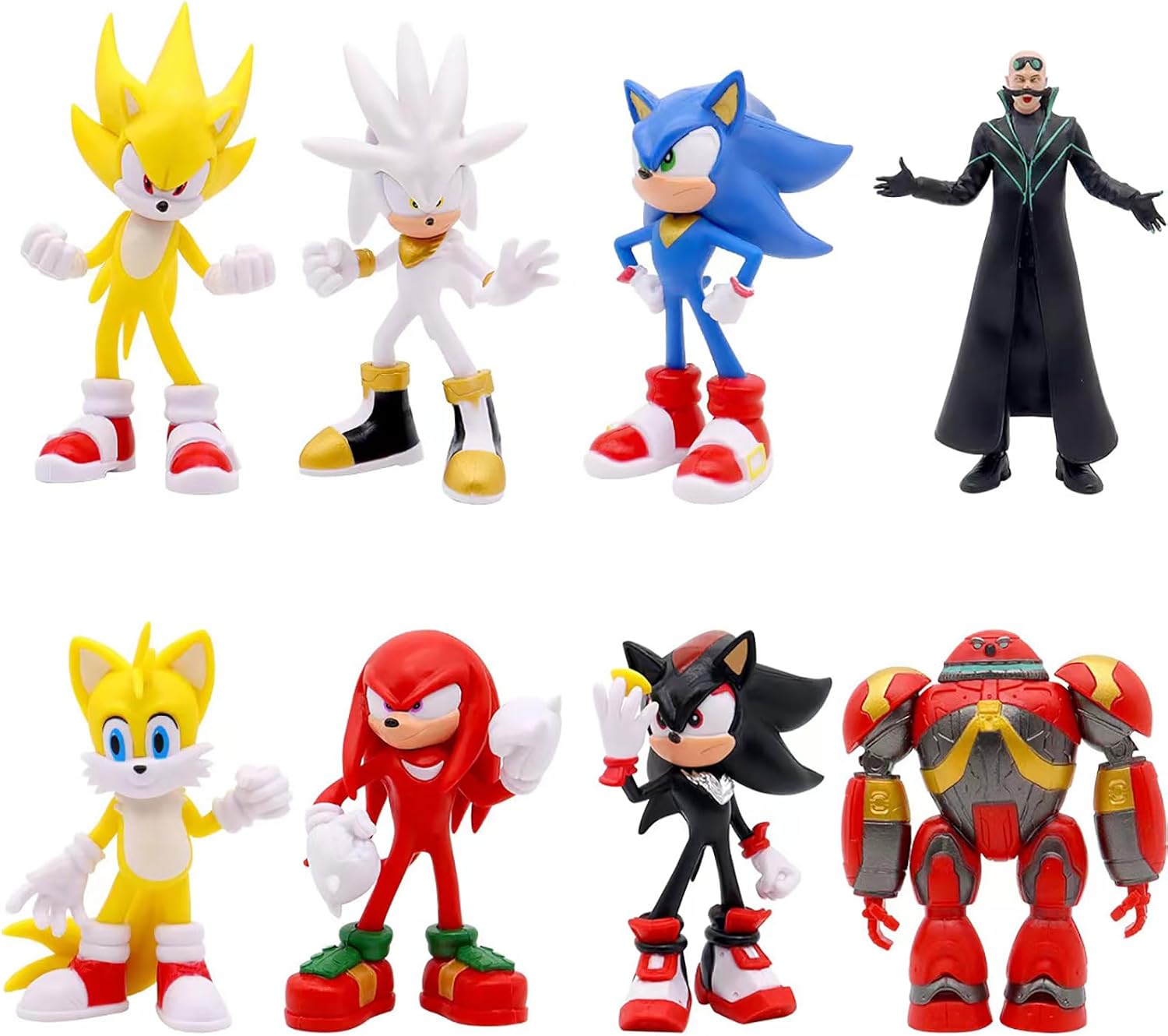 Hedgehog Action Figure, 6.5in Hedgehog Style Statue Handcrafted Collectible for Display (8PCS)