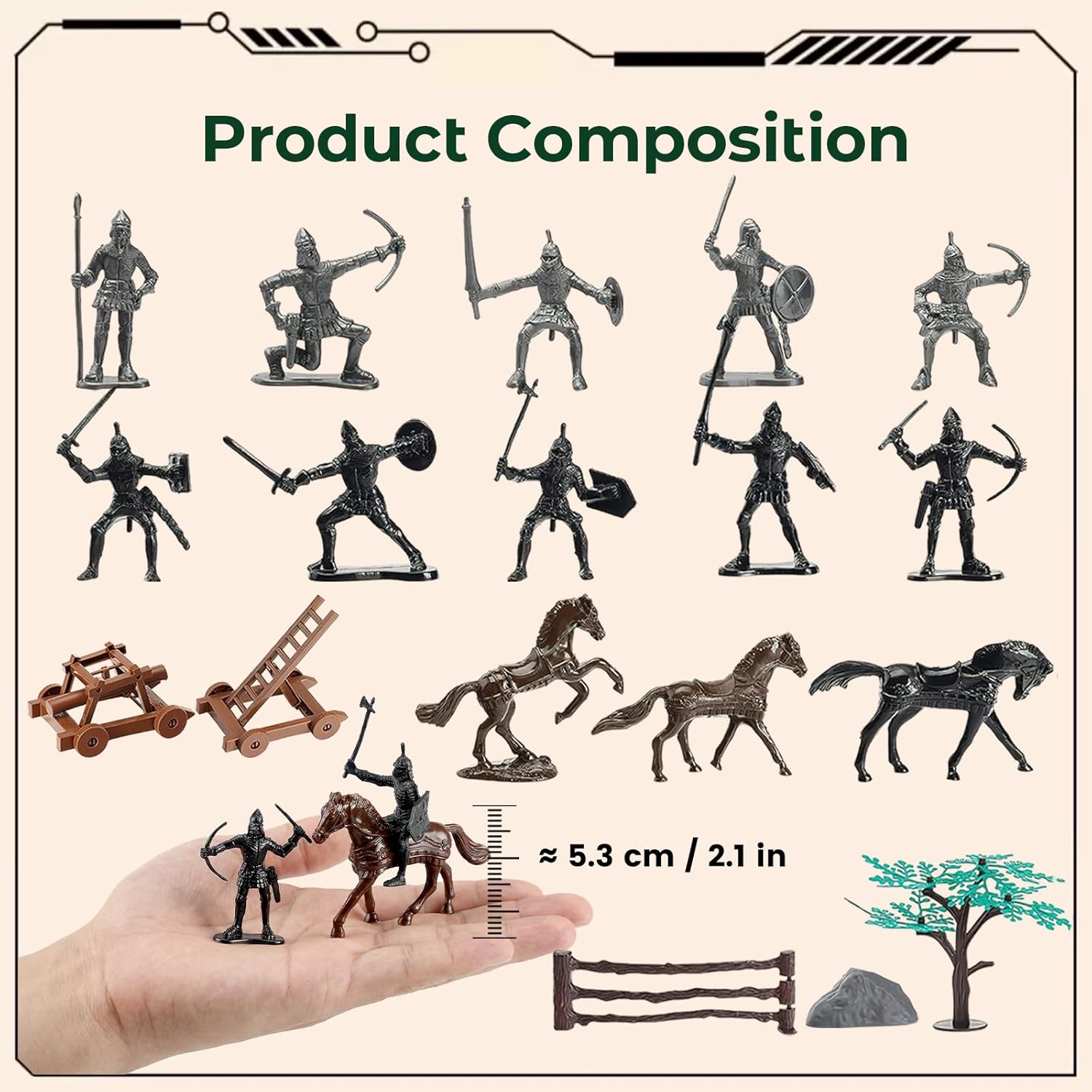 Amor Present Medieval Knights Toys, Knight Action Figurines for Kids - Image 7