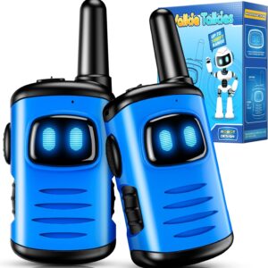 Kids Walkie Talkies Toys for Boys: comedyfun Mini Robots Walkies Talkies 2 Pack Birthday Gifts for 3 4 5 6 7 8 Year Old Boys Toys Age 4 5 6 7 8 Camping Outdoor Games
