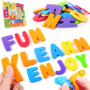 Sensory Alphabet Toys for Kids Toddler: Textured Fidget Toys with Sucion Cup – ABC Educational Toy Preschool Learning Activity – Fidget for Classroom Autistic – Easter Egg Fillers