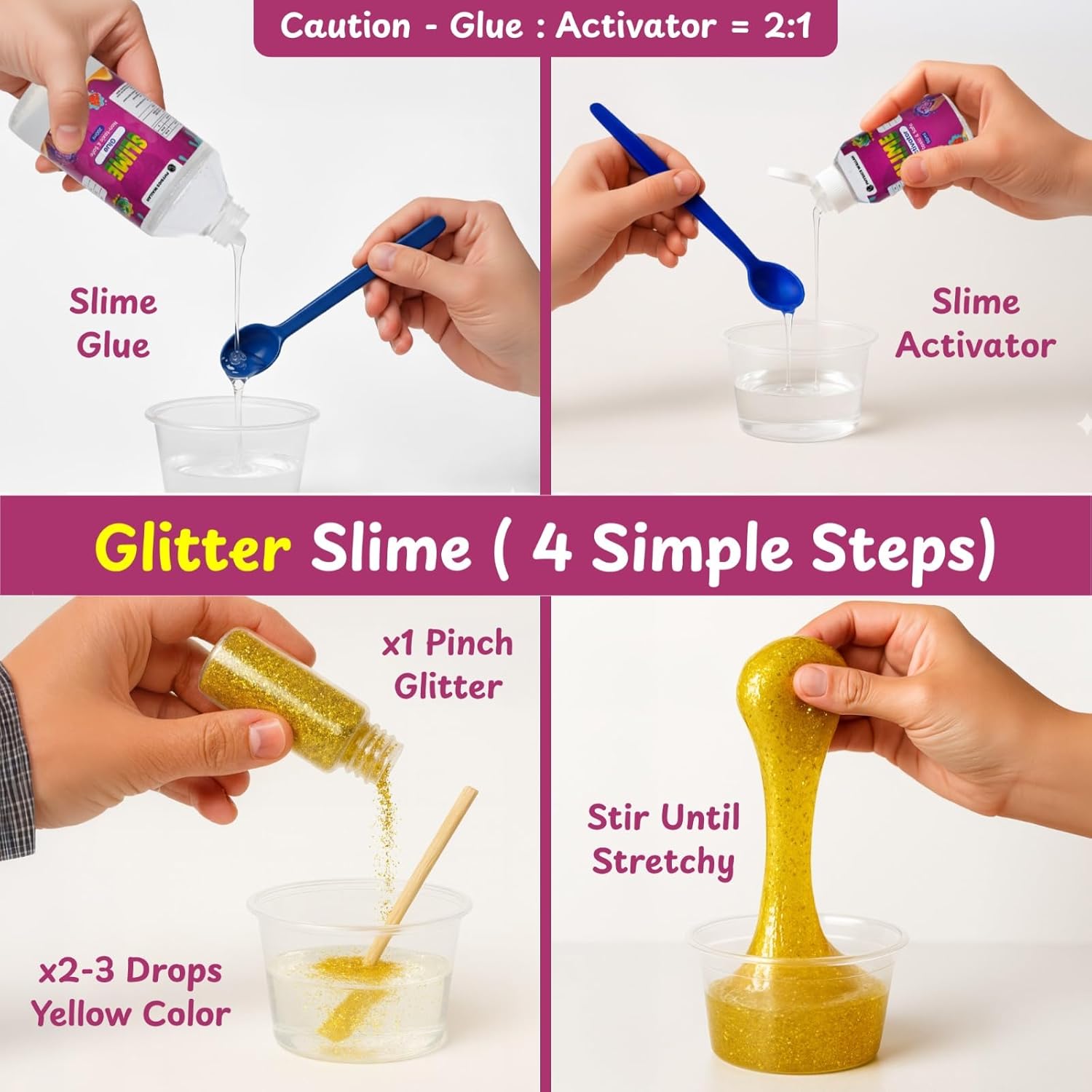 DIY Slime Making Kit for Kids 4+ Years, 10+ Glitter, Scented, Butter Slime Activities, Unicorn, Dinosaur, Mermaid, Best Slime Kit for Boys & Girls, Instruction Manual & Collectibles, Ideal for Gifting - Image 3