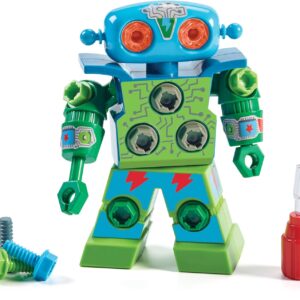 Educational Insights Design & Drill Robot – Construction Toys & Tools for Kids, Robot Toy Building Sets, Kids’ Tool Set with Working Screwdriver, Take Apart STEM Set, Gifts for Boys & Girls Ages 3+