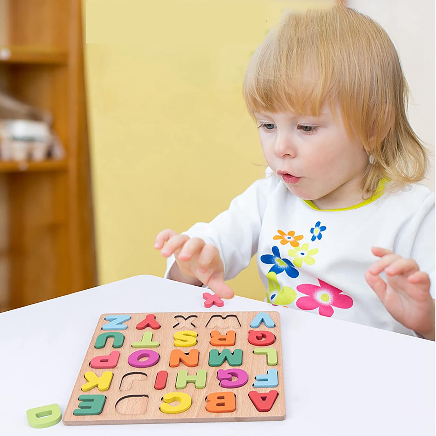Wooden Puzzles for Toddlers, 3pack Alphabet Shape Puzzles for Kids 3 Wooden Montessori Toddler Alphabet Number Shape for Kids 3 Years Old Boys & Girls - Image 7