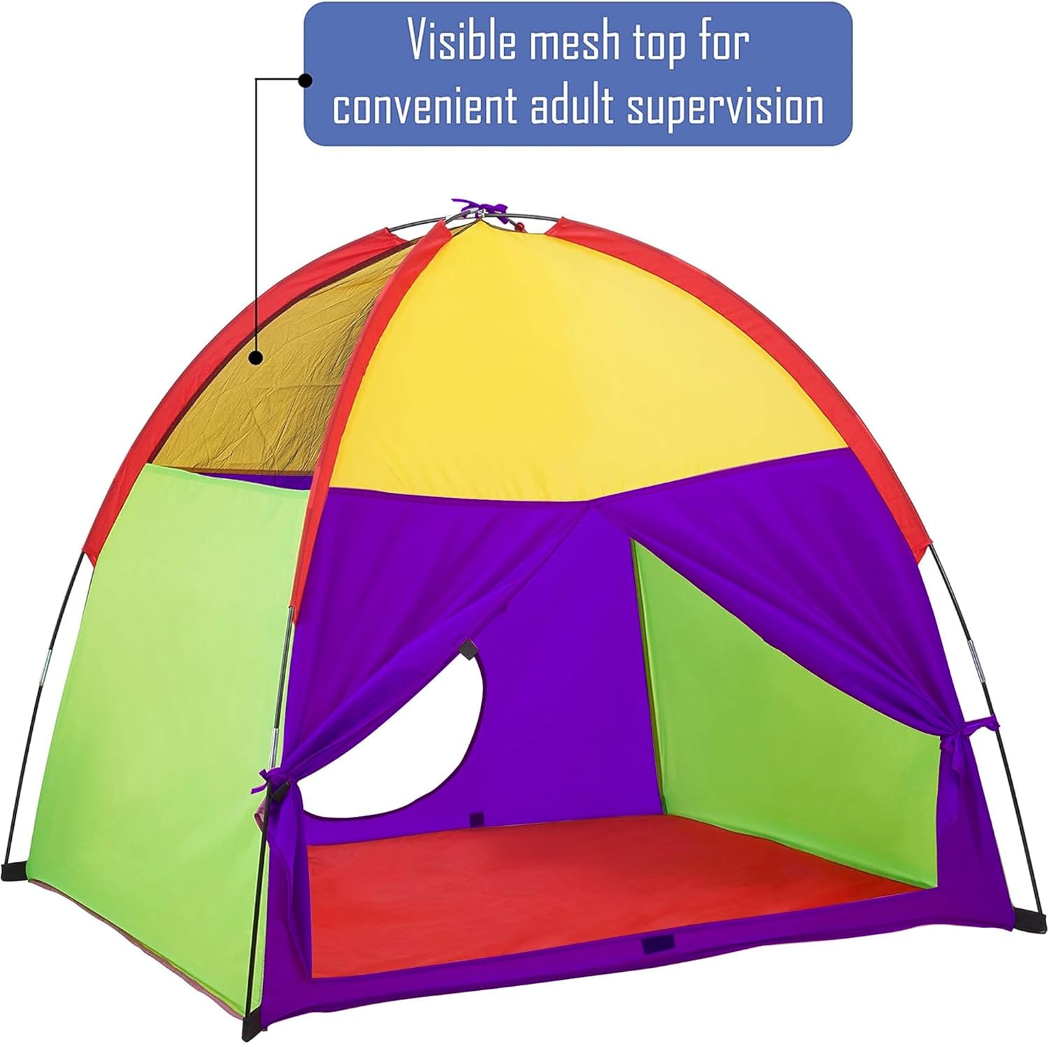 ATDAWN Kids Play Tent, Kids Pop Up Tent, Camping Playground, Indoor/Outdoor Children Playhouse for Boys and Girls, Rainbow Color - Image 5