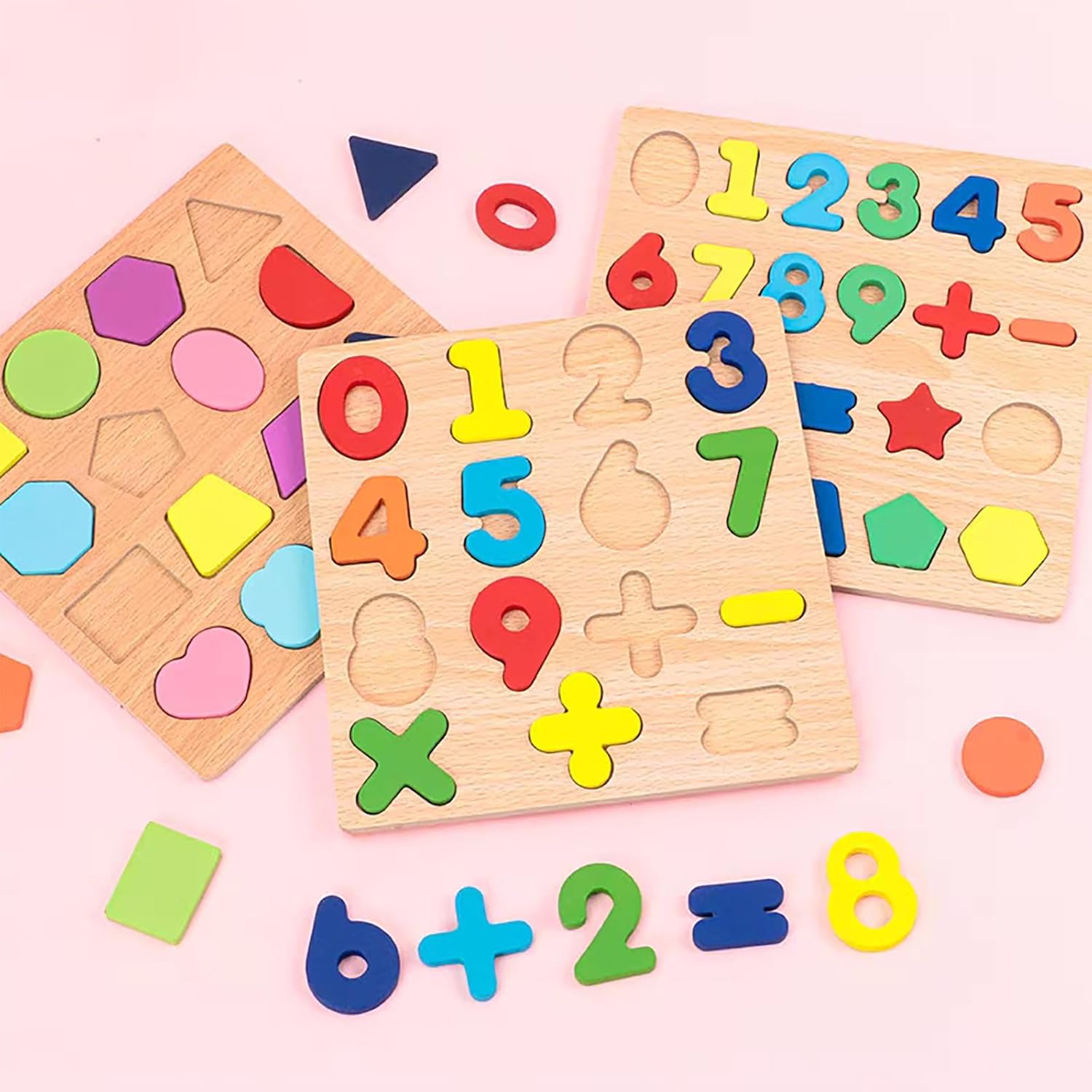 Wooden Puzzles for Toddlers, 3pack Alphabet Shape Puzzles for Kids 3 Wooden Montessori Toddler Alphabet Number Shape for Kids 3 Years Old Boys & Girls - Image 8