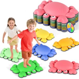 TOPNEW Stepping Stones for Kids, Non-Slip Balance Stepping Stones for Promoting Children’s Coordination Skills, Toddler Stepping Stones Obstacle Course for Kids Age 3 4 5 6 7+