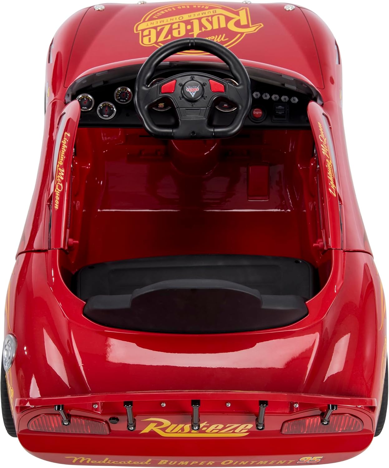 Huffy Lightning McQueen 6V Ride-On Toy Car with Headlights & Engine Sounds, Foot Pedal Drive, Up to 2.5 MPH, Ages 3–7 - Image 7