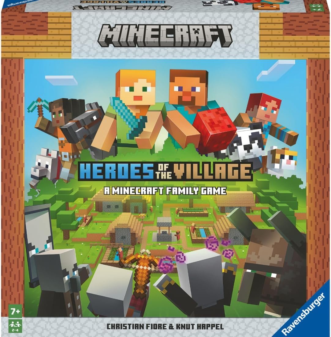 Ravensburger Minecraft Heroes of The Village | Cooperative Board Game | Exciting & Unpredictable | Perfect for Families and Minecraft Enthusiasts | Suitable for Kids & Adults