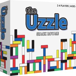 The Uzzle Stack Royale Board Game, Fast & Fun Family Board Game for Children & Adults, Color Block Puzzles Games for Ages 4+