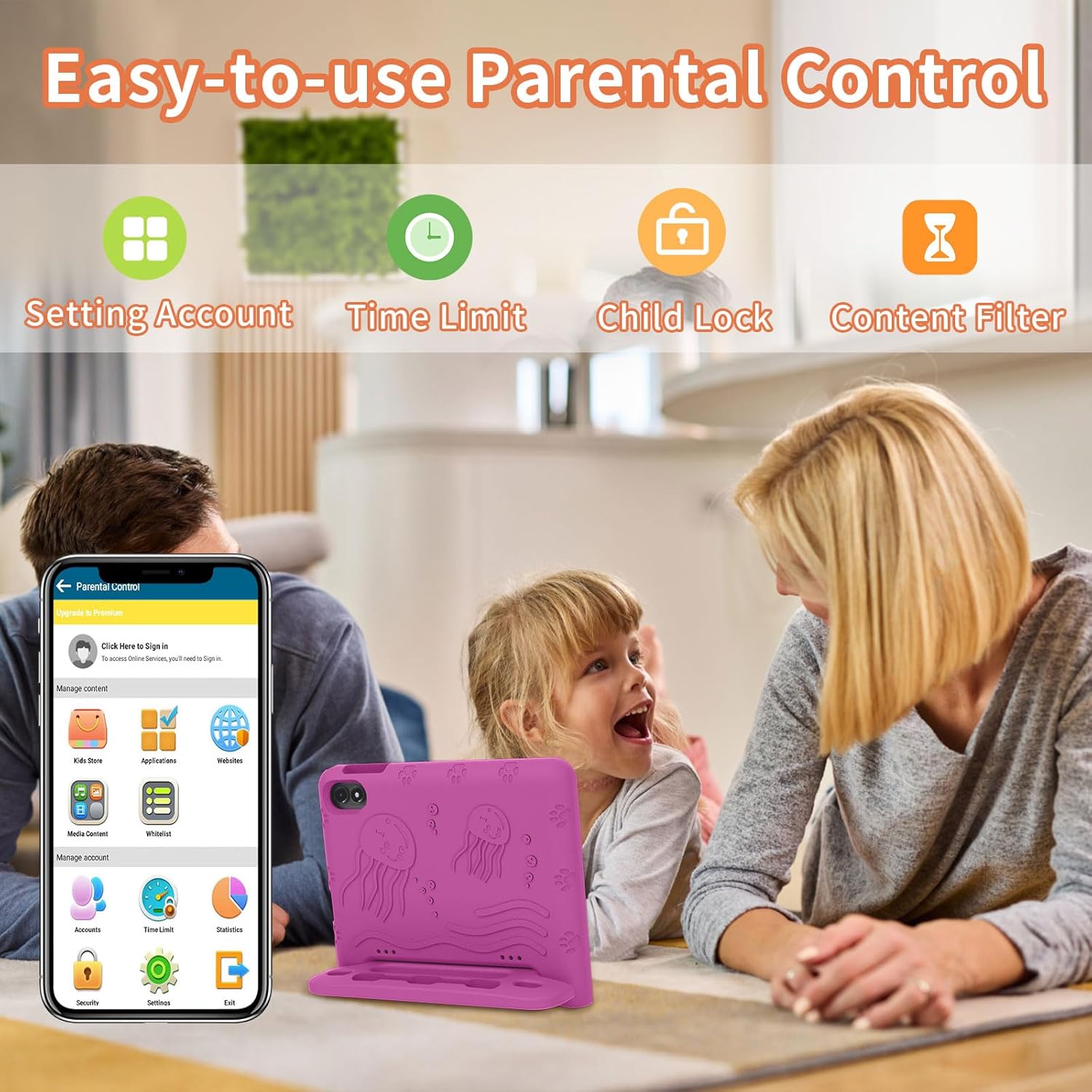 COLORROOM 2026 Upgraded Android 15 Tablet, 10inch Kids Tablet, Octa-core CPU, 10GB+64GB+1TB Expand Tablets for Kids with Kids Space, Parental Control, 6000mAh Big Battery,Touchscreen Tableta,Pink - Image 5