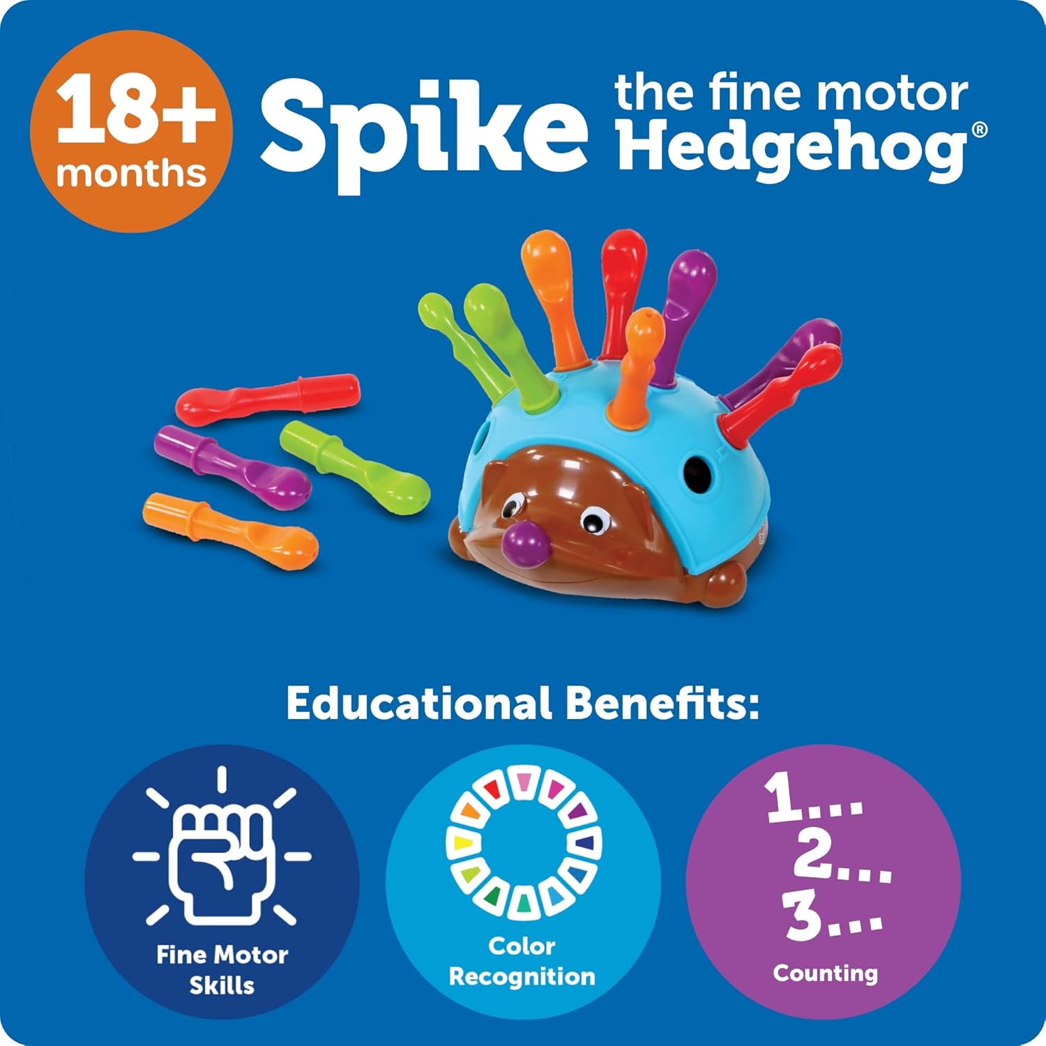 Learning Resources Spike The Fine Motor Hedgehog - Toddler Montessori Toys, Stacking Shape, Gifts For Boys And Girls, Sorting And Matching Skill Activities, Educational Games, Kindergarten - Image 6