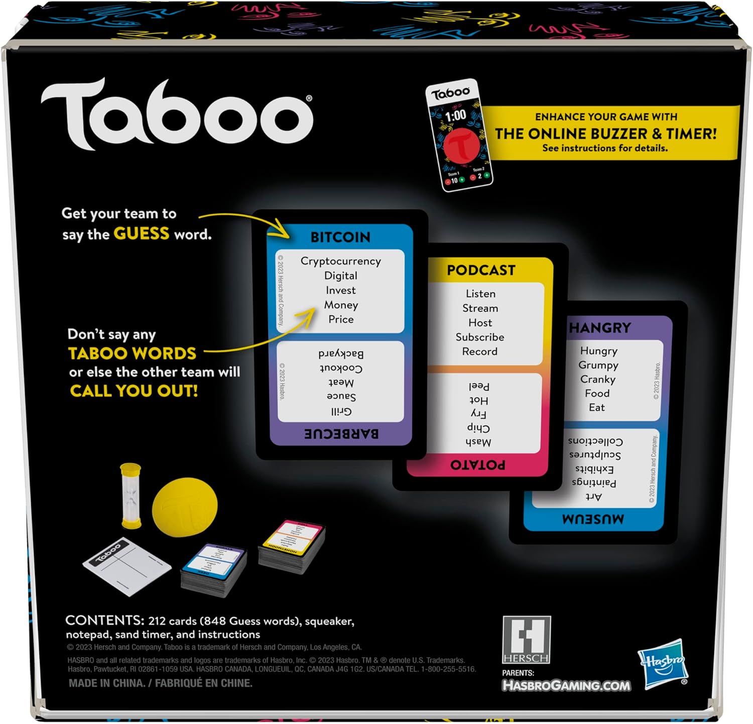Hasbro Gaming Taboo Classic Game, Party Word Guessing Game for Adults and Teens, Board Game for 4+ Players Ages 13 and Up - Image 2