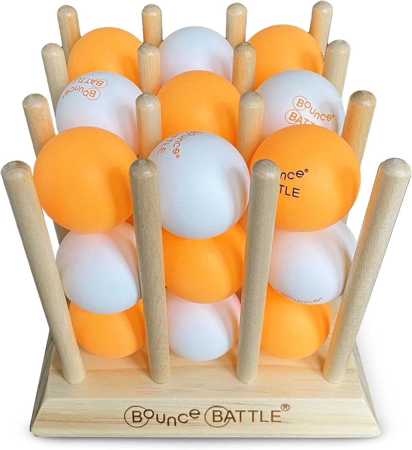 Bounce Battle Wood Edition - Fast-Paced Skill & Strategy Game, Includes 27 Balls & Wooden Cube - Kids 8+ - Image 7
