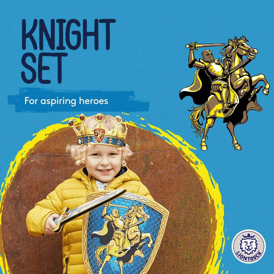 Liontouch - Knight Foam Sword & Shield for Boys – 3-6 Years | Pretend Play Set in Medieval Style for Kids & Toddlers | Safe Toy Weapons & Battle Accessories for Dress Up & Horseback Knight Costumes - Image 2