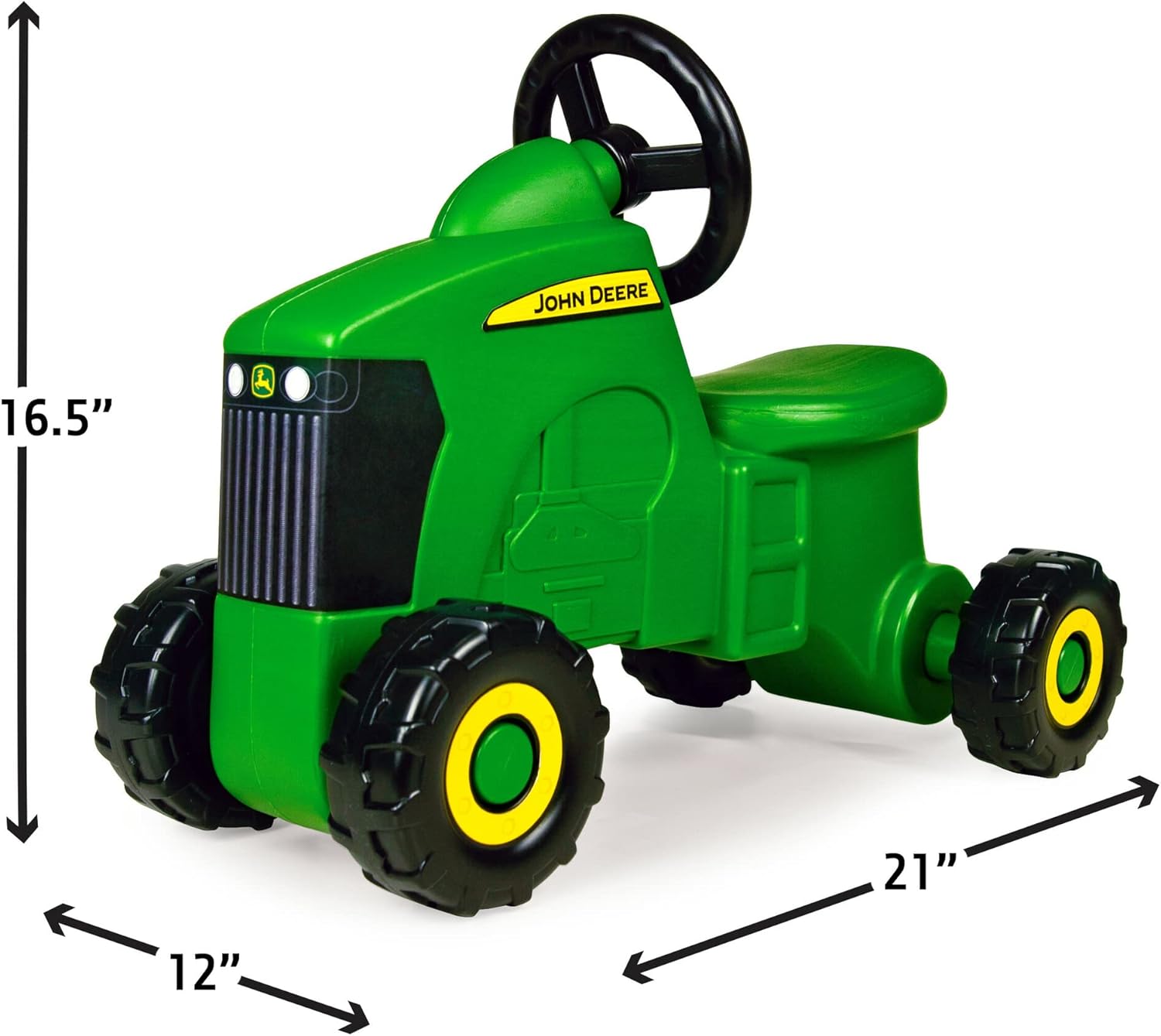 John Deere Ride On Toys Sit 'N Scoot Activity Tractor for Kids Ages 18 Months and Up, Green - Image 4