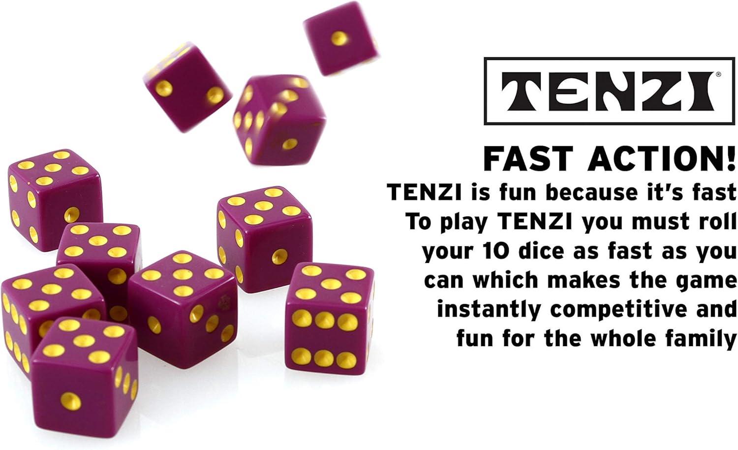 TENZI Party Pack Dice Game - A Fun, Fast Frenzy for The Whole Family - 6 Sets of 10 Colored Dice with Storage Case - Colors May Vary - Image 5
