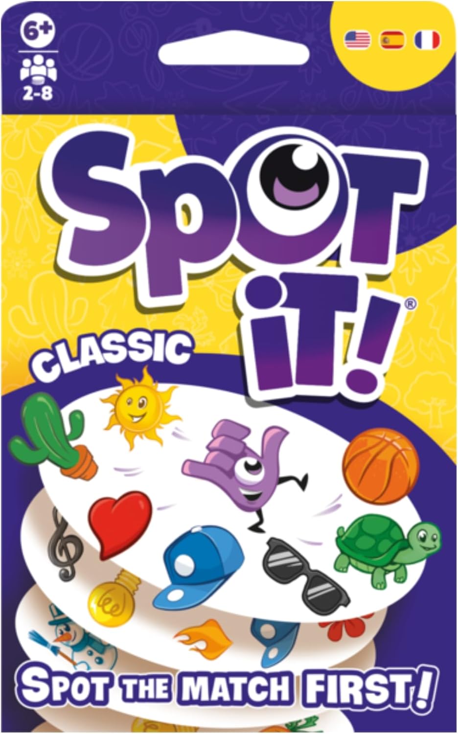 Asmodee Spot It! Classic Card Game (2024 Refresh) - Pocket Eco Edition, 5-in-1 Visual Perception Game for Quick Reflexes and Family Fun, Ages 6+, 2-8 Players, 10 Minute Playtime - Image 2