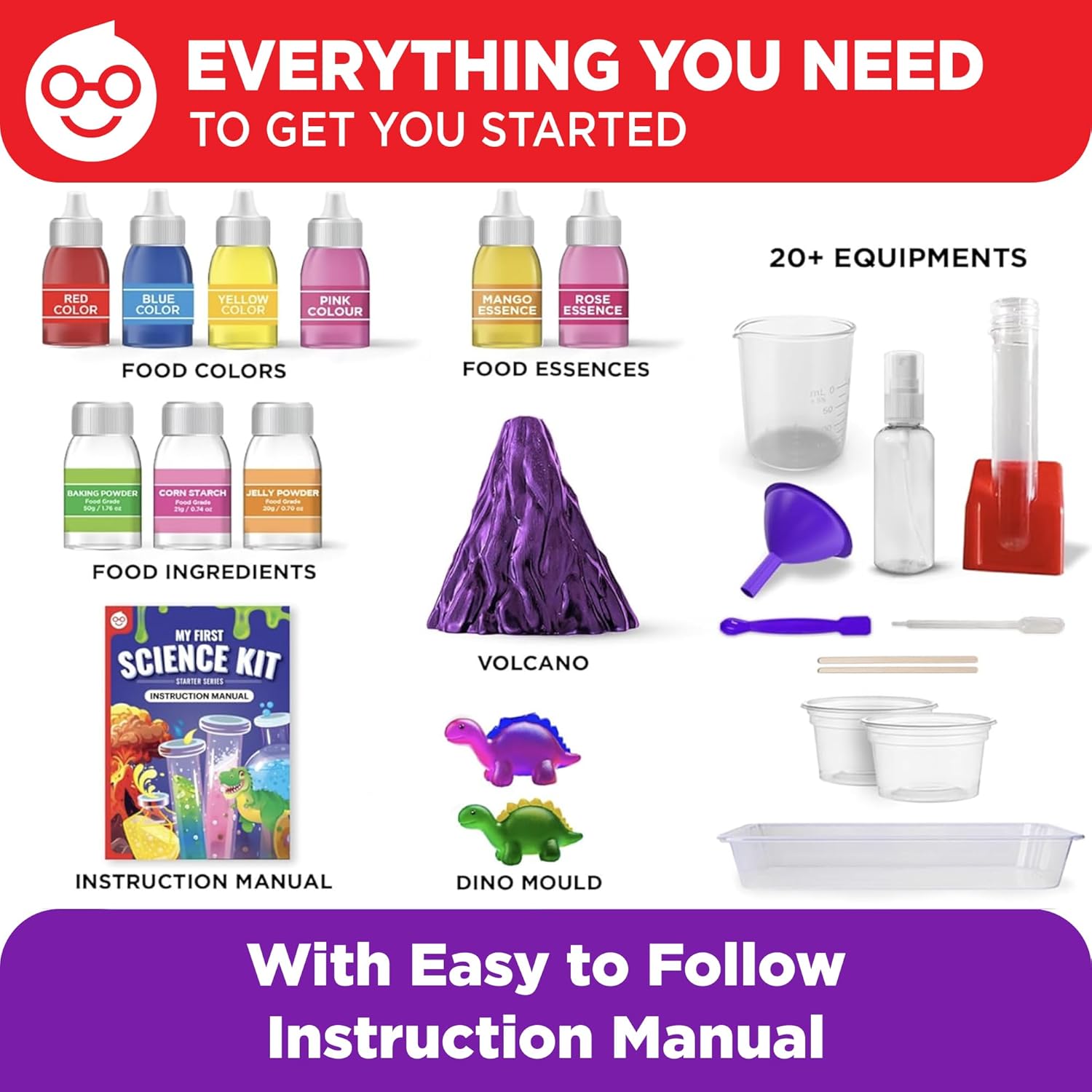 Doctor Jupiter My First Science Kit for Kids Ages 4-5-6-7-8 | Birthday Gift Ideas for 4+ Year Old Boys & Girls | Toy Stem Kit with 50+ Experiments | Learning & Educational Projects - Image 6