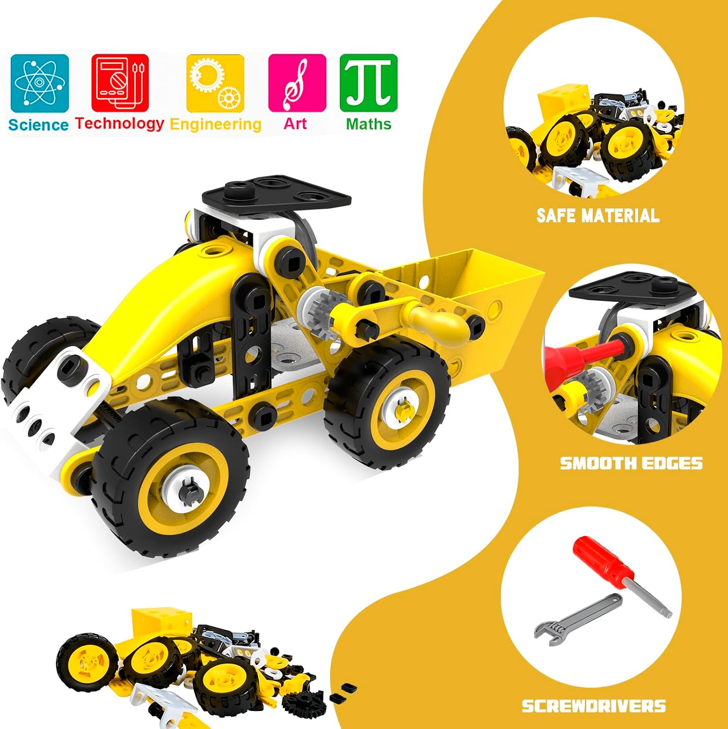 choopheme 10 in 1 Stem Toys for 5 6 7 8 9+ Year Old Building Block Kit Stem Activities Projects Boy Toys Age 4-8 5-7 6-8 8-10 Creative Set Educational Engineering Excavator Construction Birthday - Image 4
