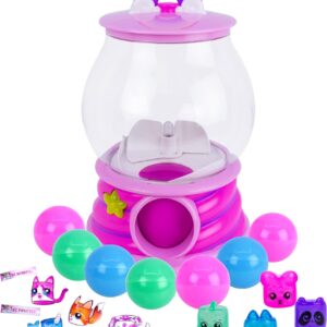Gumball Magic Gumball Machine Toy – Interactive Light Up Surprise Machine with 7 Gumball Reveals, Squishy Fidget Toys, Puffy Stickers & Positive Affirmations, Collectible Toy for Kids Girls Boys 4–10