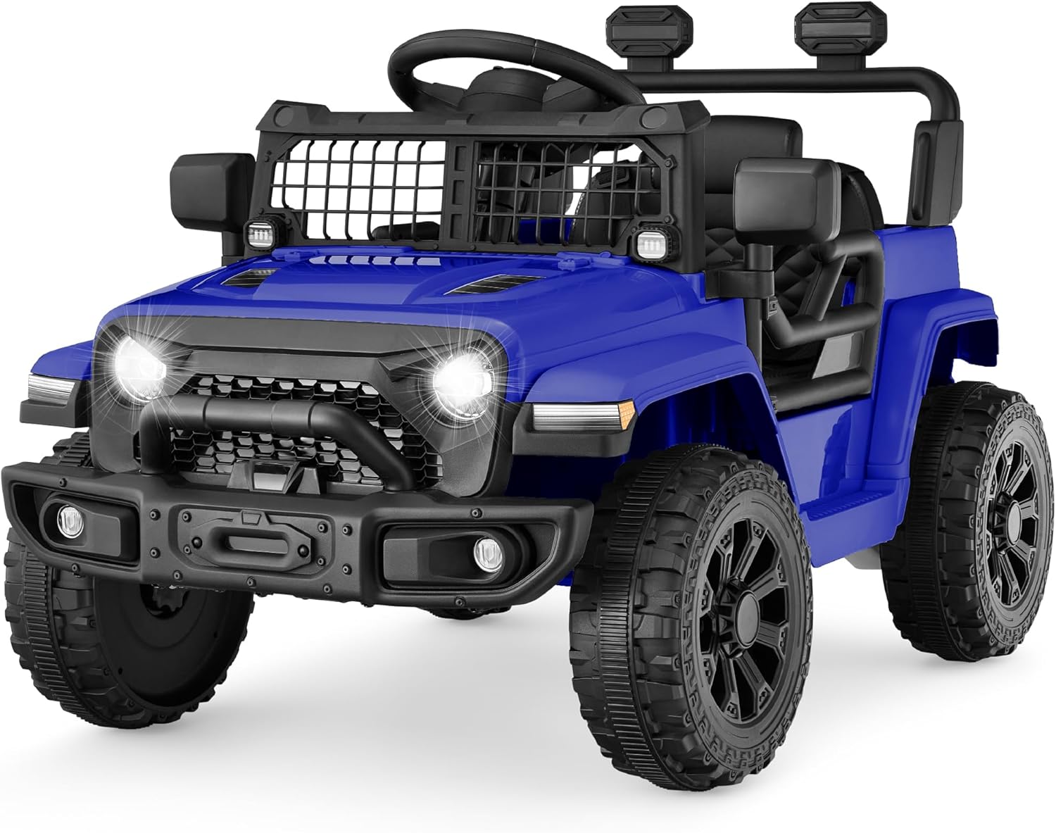Best Choice Products 6V Kids Ride On Toy, Mini Truck, Electric Play Car w/Parent Remote Control, 4-Wheel Suspension, LED Lights, 2 Speeds, Functional Horn, 3.1MPH Max Speed – Blue