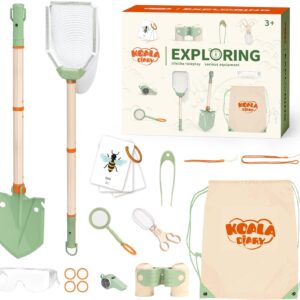 Kids Outdoor Explorer Kit, 11PCS Bug Catching Kit with Butterfly Net, Shovel，Magnifying Glass, Bug Catchers，Outdoor Explorer Kit Toys for Kids Age 3+