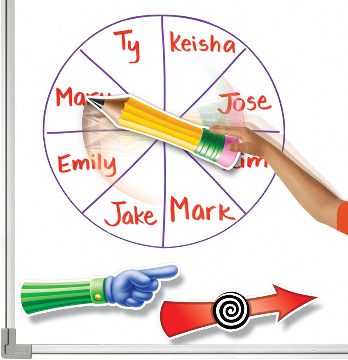 Educational Insights SpinZone Magnetic Whiteboard Spinners - Game Spinners for Classroom, DIY Game Wheel, Classroom Accessories for Dry Erase Board or Magnetic Spinner Wheel, Teacher Must-Haves - Image 3
