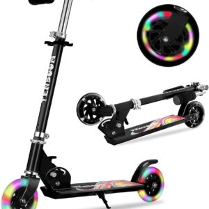 Scooter Toys for Kids Ages 6-12/3-5, Christmas Birthday Gifts for Girls Boys, Easy Folding Kids Scooter with 3 Levels Adjustable Handlebar