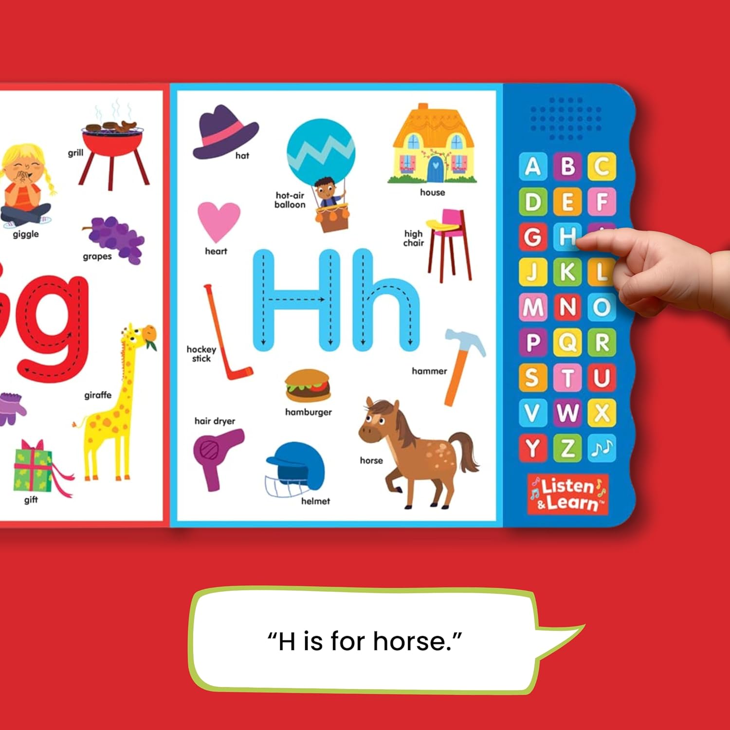 Let’s Learn ABCs – Interactive Toddler Sound Book with 27 Buttons | Tracing, Alphabet Song, Children's Board Book | Learn Letters & First Words | Fun Learning Activities for Boys & Girls - Image 10