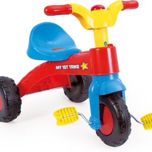Dolu My First Trike Ride On Toddler Tricycle with Horn and Durable Plastic Construction for Kids Ages 2 to 5, Indoor and Outdoor Play, Red