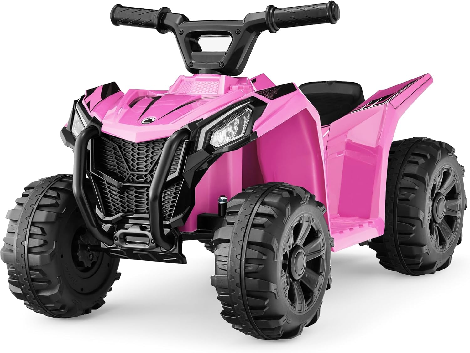 Best Choice Products 6V Kids Ride On Toy, 4-Wheeler Quad ATV Play Car w/ 1.8MPH Max Speed, Treaded Tires, Rubber Handles, Push-Button Accelerator - Pink