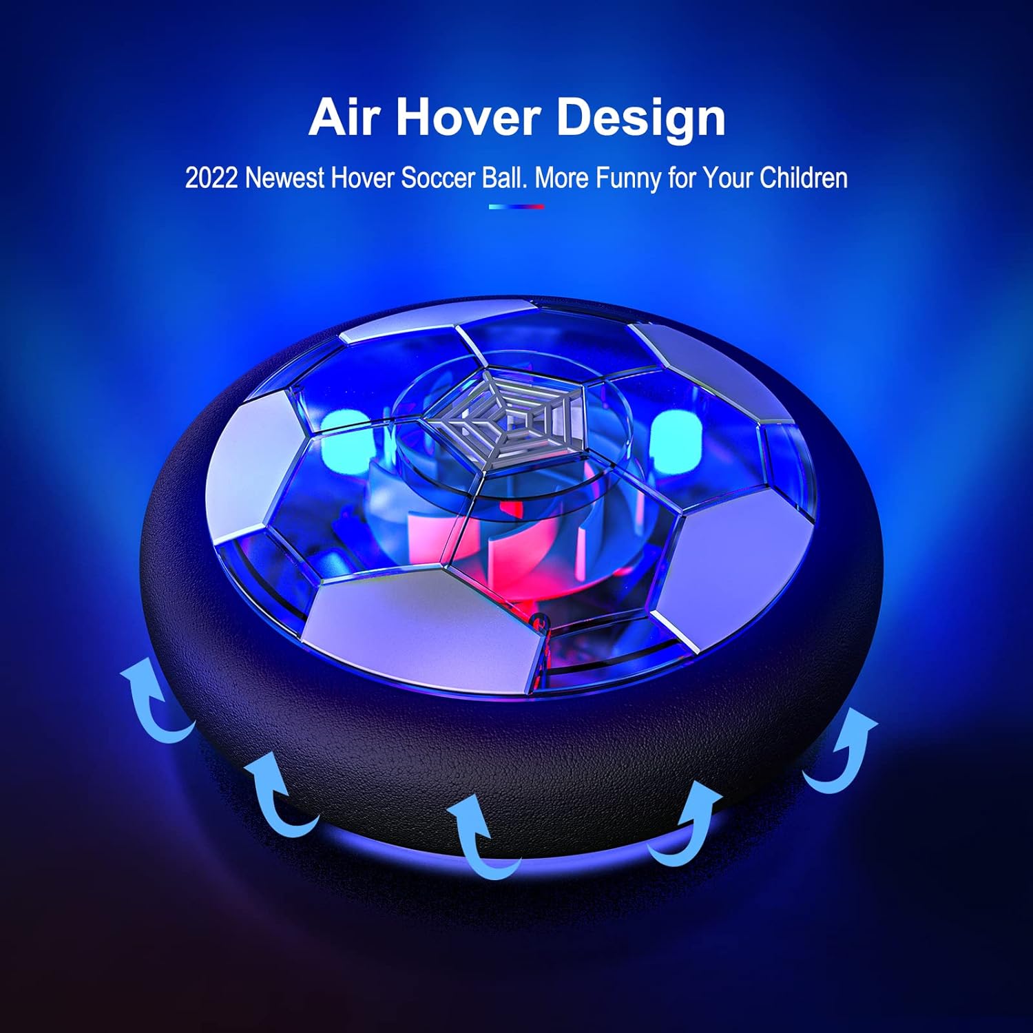 HopeRock 3-in-1 Hover Soccer Ball Hockey Bowling Set, Indoor and Outdoor Toys for Kids Ages 3-12, Outside Toys with LED Lights, Christmas Birthday Gifts for 3 4 5 6 7 8 9+ Year Old Boys Girls - Image 3
