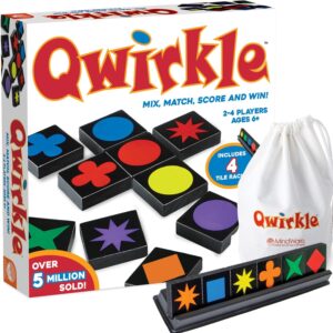 Qwirkle Board Game – Strategy Game for 2-4 Players Ages 6+ – Deluxe with Trays