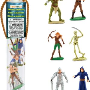 Safari Ltd. Heroes and Monsters Designer TOOB – 6 Mini Fantasy Figurines – Fantasy Toy Set for Boys, Girls, and Kids Ages 3+