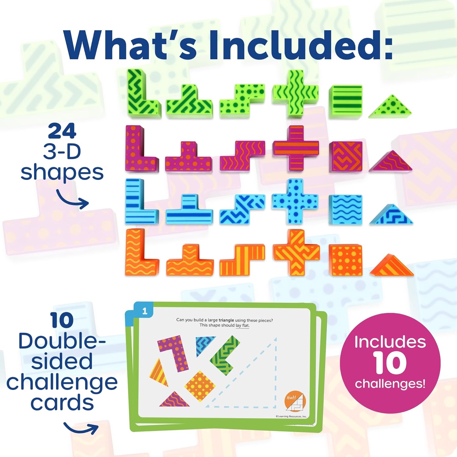 Learning Resources STEM Explorers Brainometry - 3d Puzzle, Brain Games, Brainteaser, Building Logic Toys, Gifts For Boys and Girls, Fine Motor Skills , Pattern Blocks, Math Manipulatives - Image 6