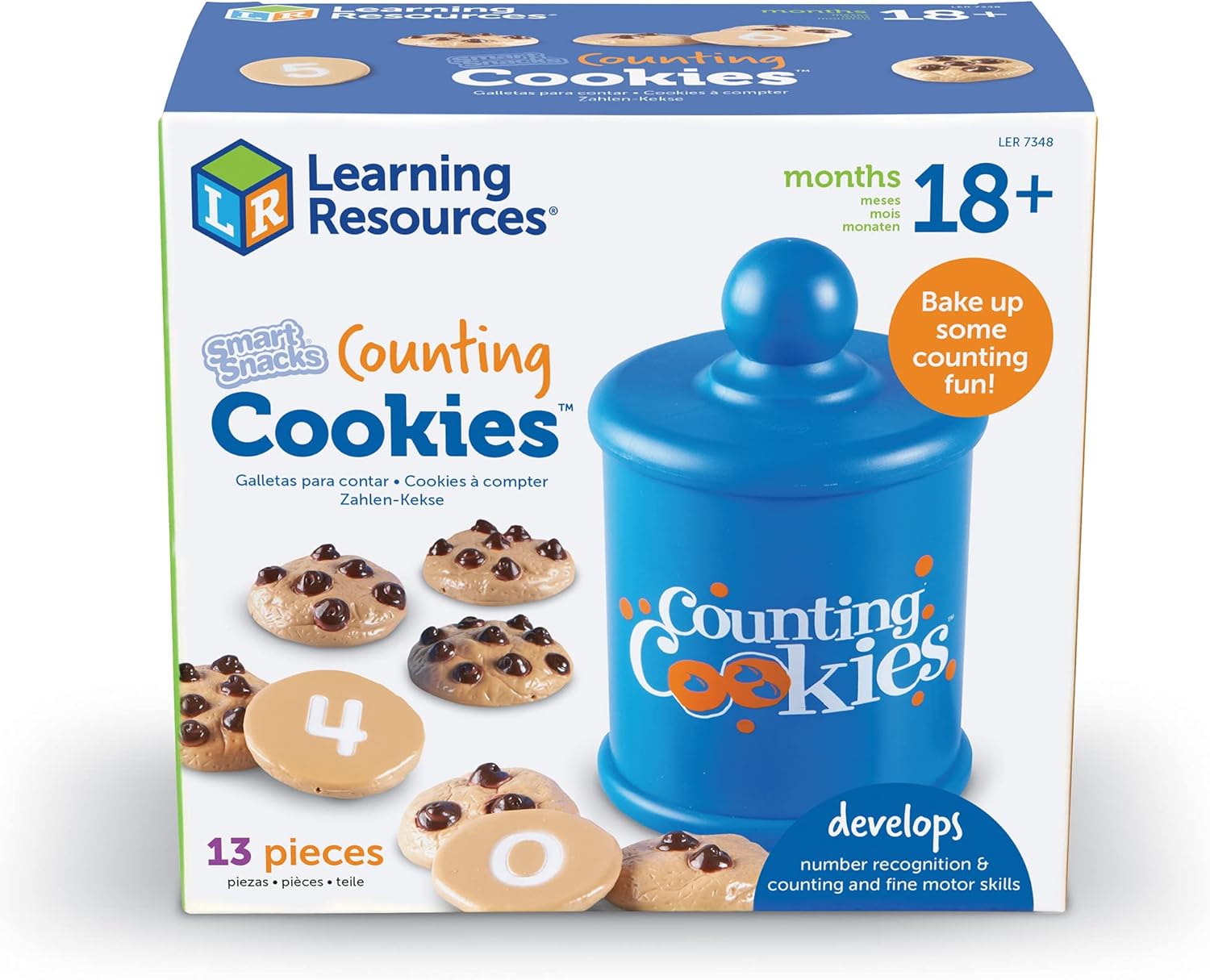 Learning Resources Smart Counting Cookies - Chocolate Chip Play Food, Preschool Activities, Toddler Sensory Toy, Play Kitchen Accessories, Sorting and Stacking, Fine Motor Numbers , Math Games - Image 7