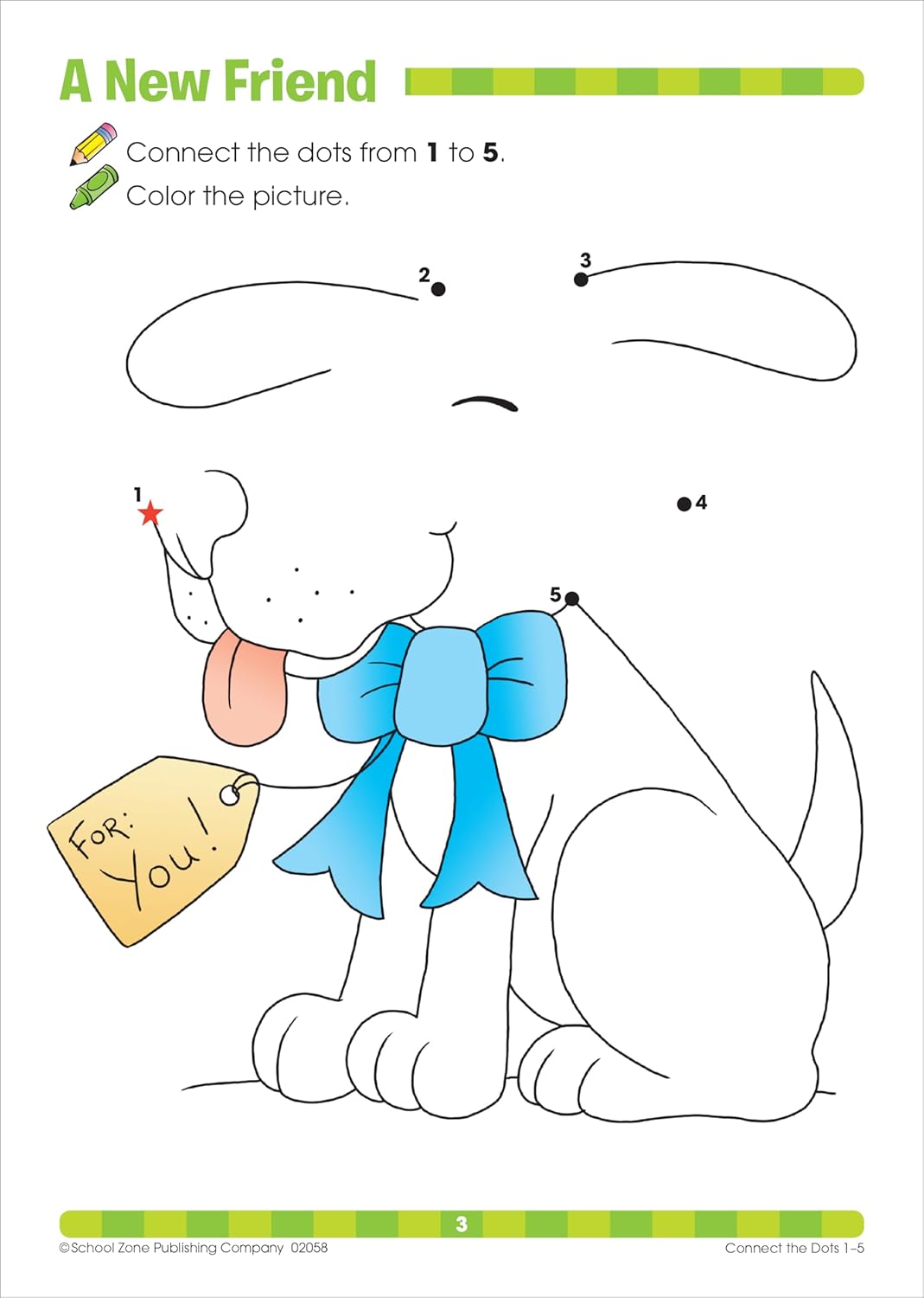 School Zone Connect the Dots Workbook: 32 Pages, Preschool, Kindergarten, Dot-to-Dots, Counting, Number Puzzles, Numbers 1-10, Coloring, Ages 3 to 5 (Get Ready! Book Series) - Image 3
