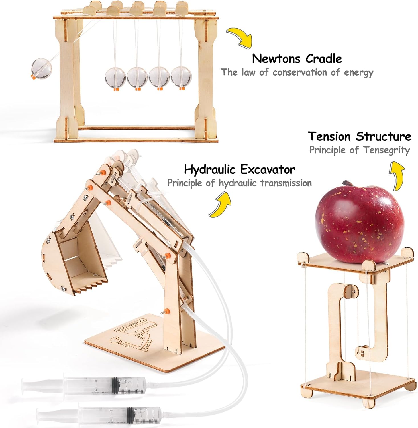 STEM Science Kits for Kids Ages 8-12 8-10, Wood Building Crafts Kits for Boys, STEM Toys for Ages 8-13 9 10 11 Year Old Gifts, Kids Science Engineering Experiment Projects, 3D Wooden Puzzles 10-12 - Image 3
