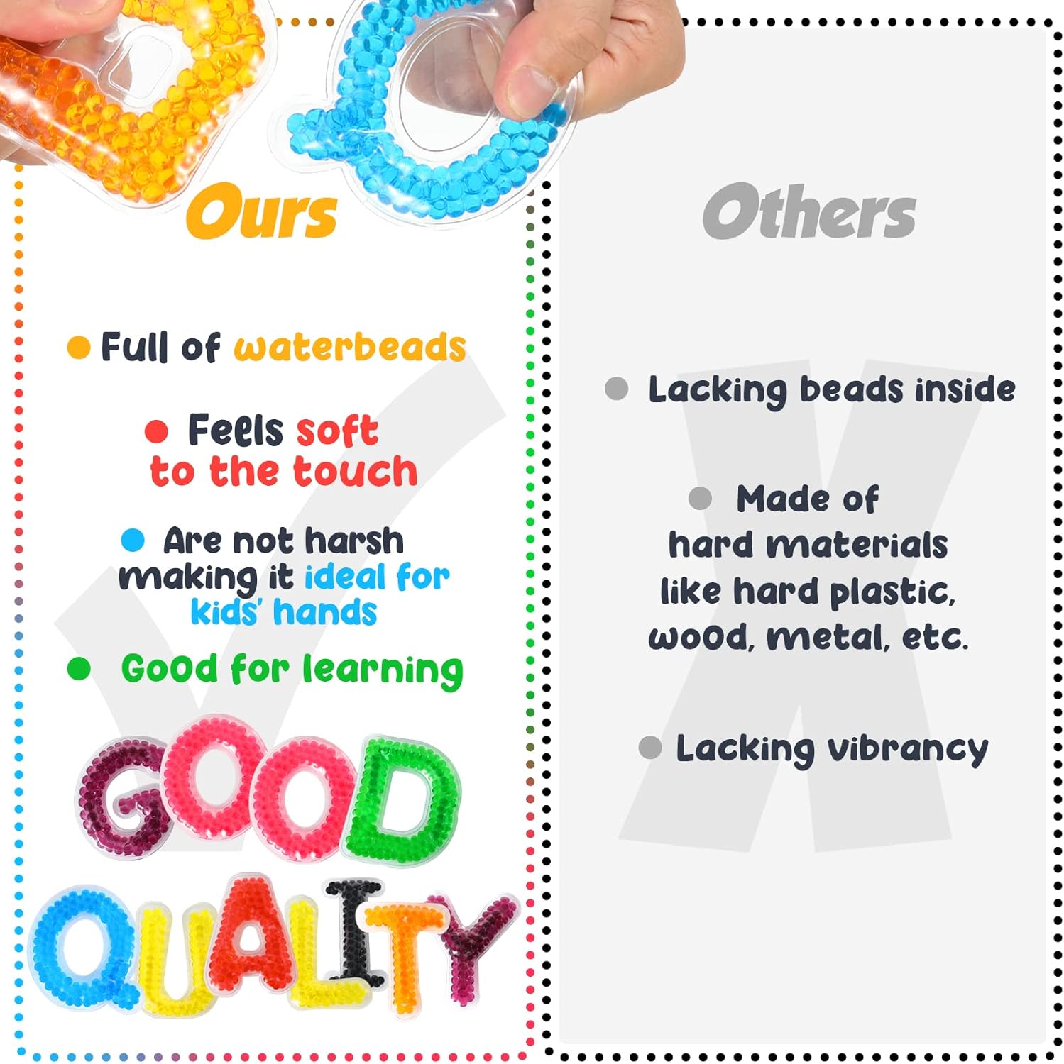 LESONG Autism Sensory Fidget Toys: Alphabet Letters ABC Learning Educational Montessori Toys,Quiet Fidgets Sensory Toys for Classroom Calm Down Corner Autistic Relief - Image 3