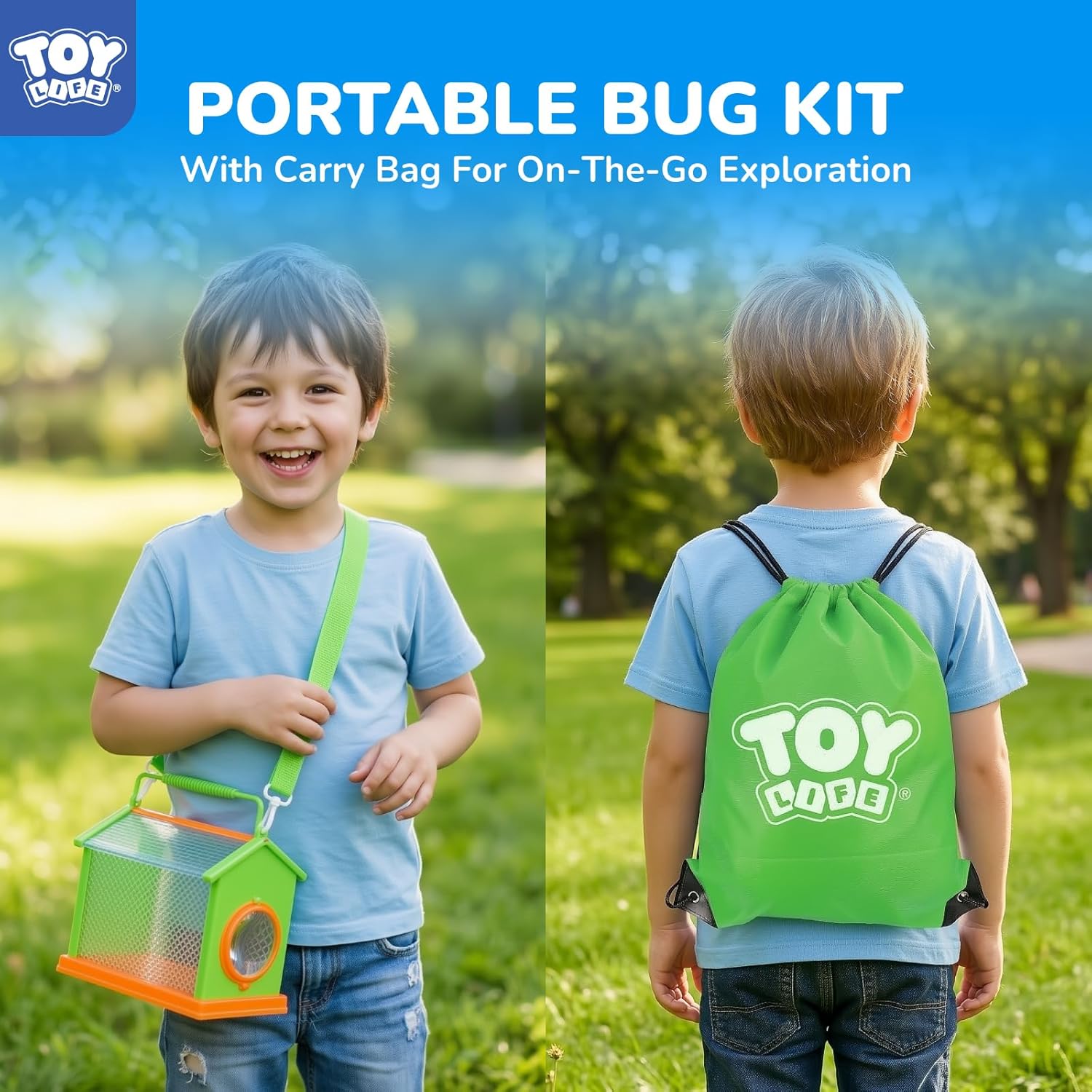 TOY Life Bug Catcher for Kids, Bug Catching Kit Kids Explorer Kit with Bug Net, Catching Tool, Tweezers, Magnifying Glass, Binoculars, Insect Catcher, Educational Outdoor Toys Kid Adventure Set - Image 7
