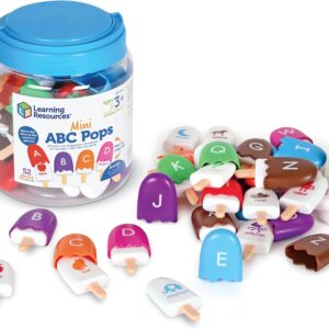 Learning Resources Mini ABC Pops – Alphabet Toys, ABC Puzzle, Phonics Games for Toddlers, Fine Motor Toys, Play Food Set, Preschool Activities, Sensory Bin Letters, Gifts for Kids