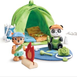Hape Eco-Camping Playset, Green Planet Explorers | Pretend Outdoor Toys for Kids, for Children Ages 3+ Years