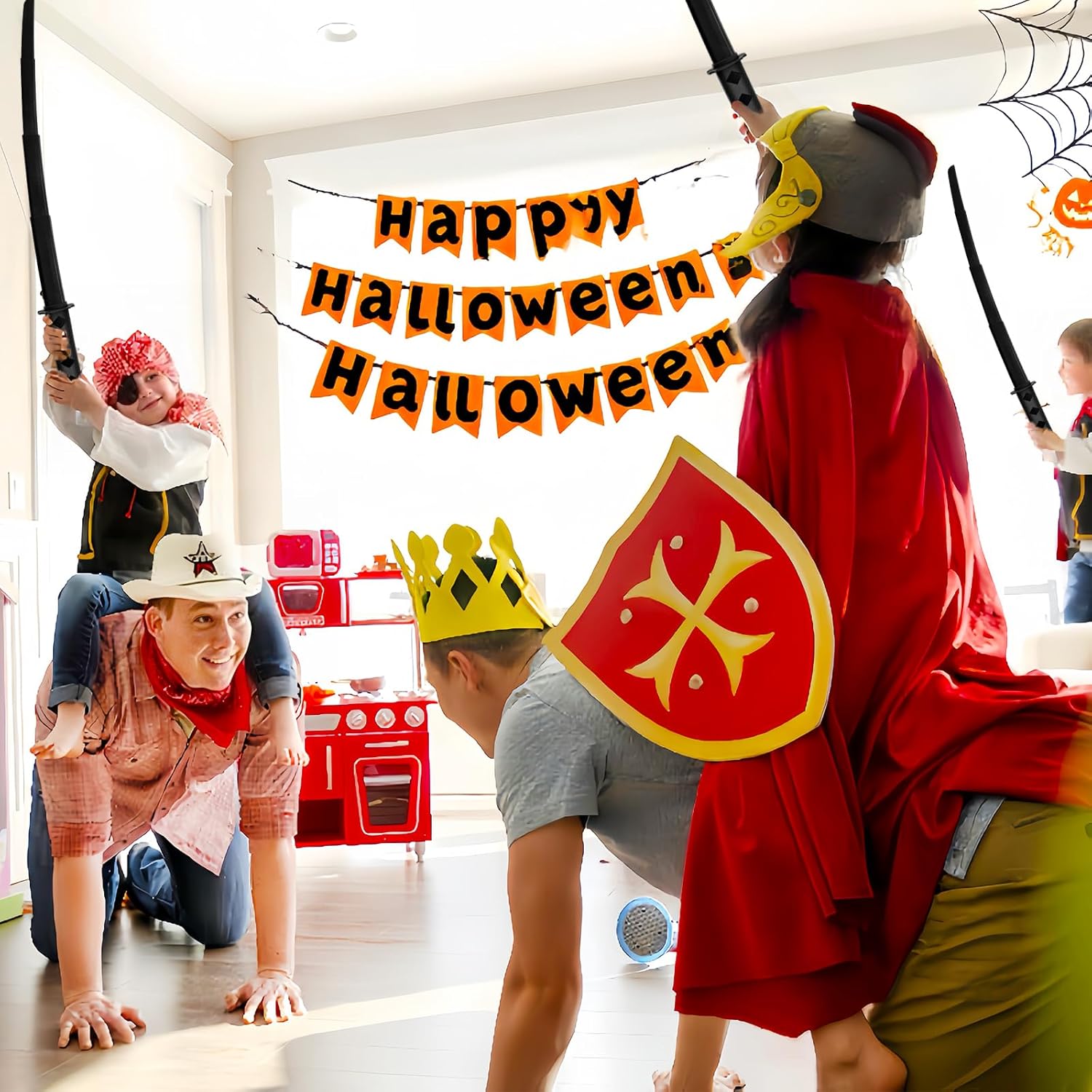 2 Pcs 3DPrinted Gravity Retractable Samurai Sword Model Toy,Telescopic Katana Toys for Halloween Cosplay Play Fighting,Black - Image 4
