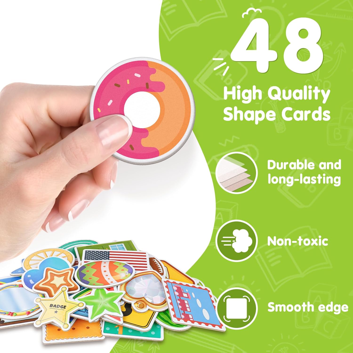EAMAY Shape Sorter Toy for Toddler, Shape Puzzles and Matching Games Set with 8 Sorting Mats and 48 Everyday Objects Pieces - Learning Sorting Toys for Kids - Image 4